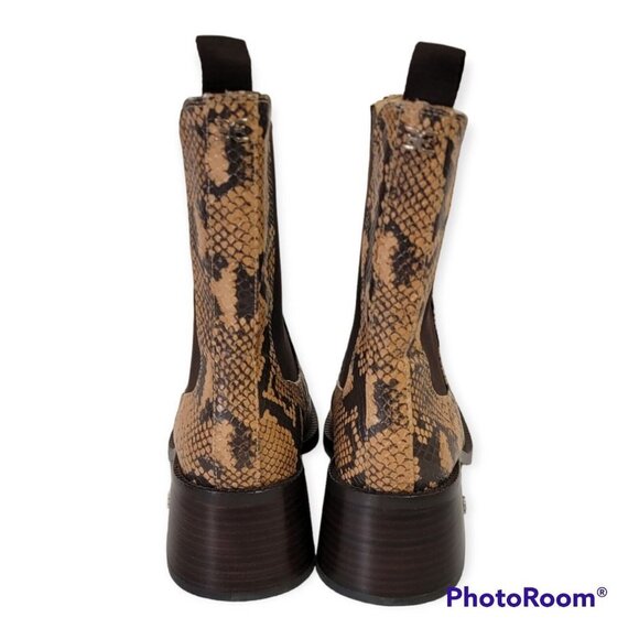 Sam Edelman Dasha Faux Snake Print Chelsea Boot Size 7.5 US - Picture 4 of 6